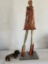 naan "lady in red" met haar hondje Miek